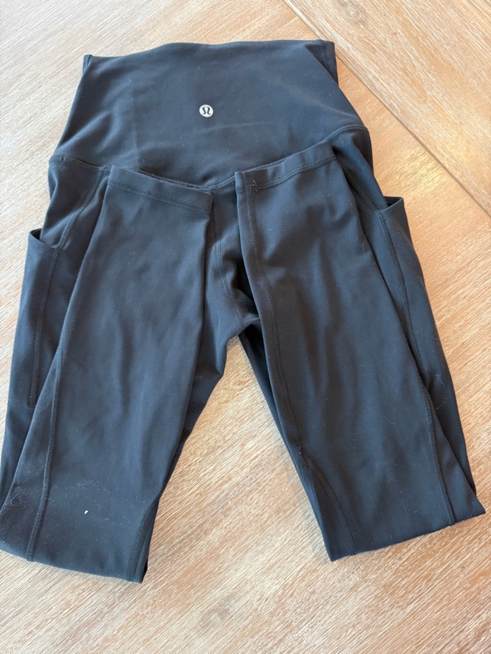 lululemon athletica Black High-Waist Leggings with Side Pockets